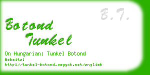 botond tunkel business card